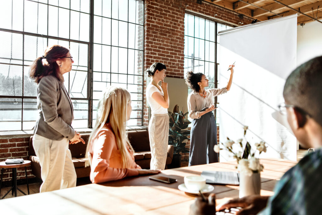 business team working together